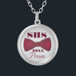 Burgundy Bow Tie Menswear Formal Prom Necklace<br><div class="desc">Features an original marker illustration of a burgundy bow tie. Great for weddings,  proms,  and other formal events.

Designer is available to create and upload custom designs to match the colors and themes of your wedding or event--click "Ask this Designer" to begin the design process!</div>