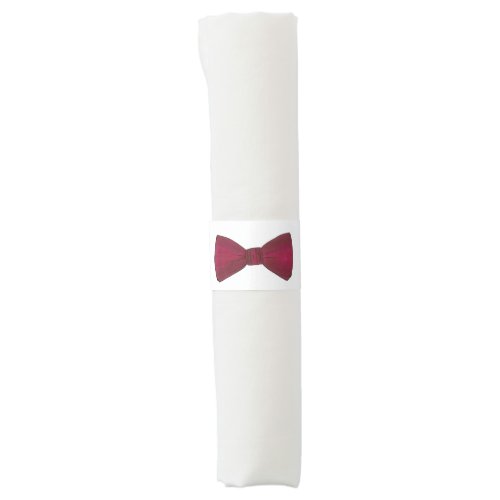 Burgundy Bowtie Bow Prom Wedding Bachelor Party Napkin Bands