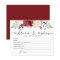 Burgundy bridal advice and wishes card