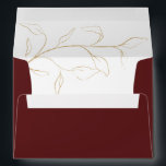 Burgundy Bridal Shower or Wedding Invitation Envelope<br><div class="desc">A beautiful,  modern,  elegant wedding or bridal shower invitation envelope in burgundy,  with return address on back of envelope. Copyright Elegant Invites,  all rights reserved.</div>