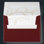Burgundy Bridal Shower or Wedding Invitation Envelope<br><div class="desc">A beautiful,  modern,  elegant wedding or bridal shower invitation envelope in burgundy,  with return address on back of envelope. Copyright Elegant Invites,  all rights reserved.</div>