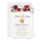 Burgundy Bridal Shower Tea Party Gold Invite WB