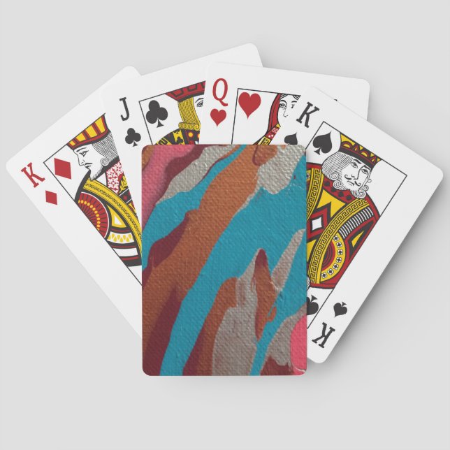 Burgundy Bronze Poker Cards (Back)