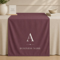 Burgundy Business Branded Table Runner Banner
