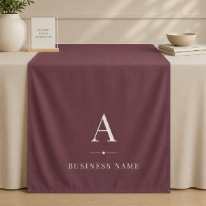Burgundy Business Branded Table Runner Banner Tapestry