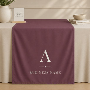 Burgundy Business Branded Table Runner Banner Tapestry
