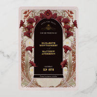 Burgundy Calla Lily Wedding Save The Date