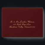 Burgundy Calligraphy Wedding Address Envelope<br><div class="desc">Elegant burgundy wedding address envelope with classic gold calligraphy,  perfect for formal,  luxury,  and timeless wedding stationery suites</div>