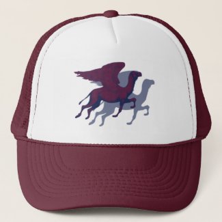 Burgundy Camel Flight Trucker Hat