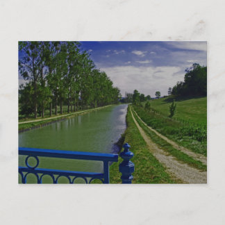 Burgundy canal postcard
