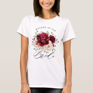 Burgundy Champagne Ivory Mother of the Bride T-Shirt