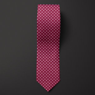 Burgundy Chemistry Beaker Neck Tie