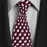 Burgundy Chicken Farmer Neck Tie<br><div class="desc">Whether you're a chicken farmer or just love chickens,  this design will make a fun addition to your wardrobe. Enhance the fashion statement by adding a pair of matching socks featuring the same design.</div>