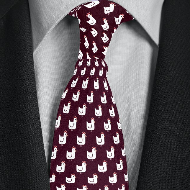 Burgundy Chicken Farmer Neck Tie (Creator Uploaded)
