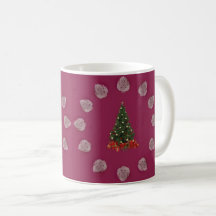 Burgundy Christmas theme gold motifs