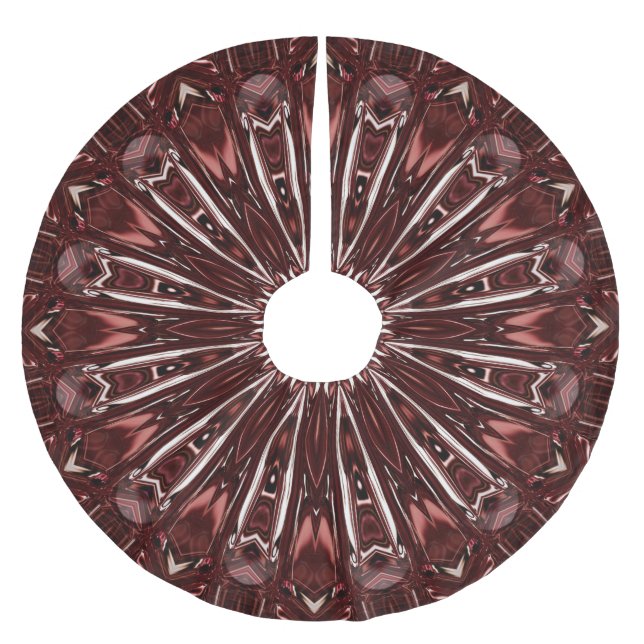 Burgundy Christmas Tree Skirt (Front)
