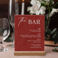 Burgundy Christmas Wedding Bar