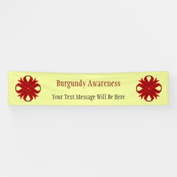 Burgundy Clover Ribbon By Kenneth Yoncich Banner by KennethYoncich at Zazzle