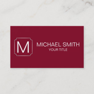 Burgundy color background business card