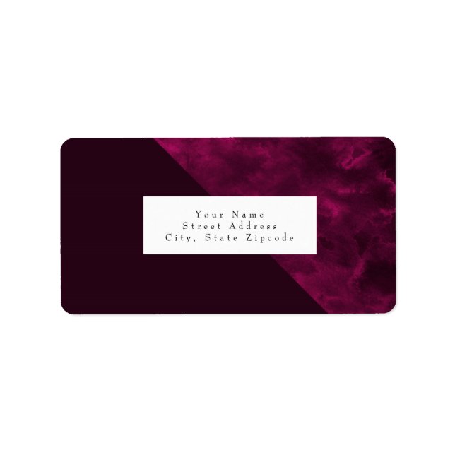Burgundy Color Block Label (Front)