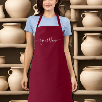 burgundy color-elegant script 