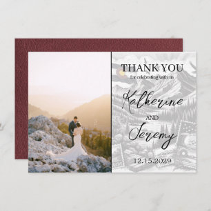 Burgundy Colorado Passport Thank You Card