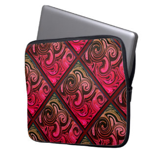 Burgundy Copper n Gold Laptop Sleeve