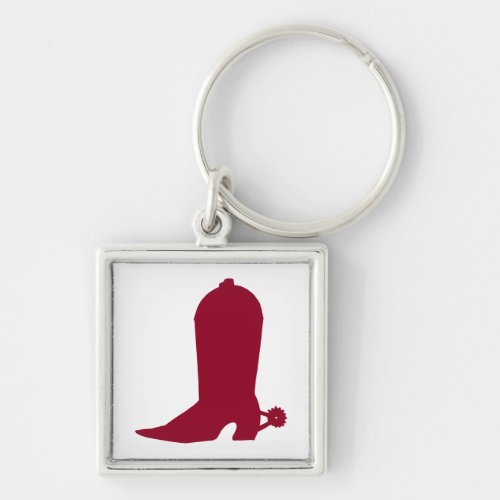 Burgundy Cowboy Boot Keychain