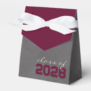 Burgundy & Cream Chalkboard Graduation Gift Boxes