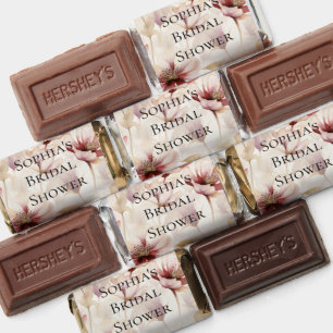 Burgundy Cream Lavender Floral Bridal Shower Hershey's Miniatures