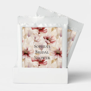 Burgundy Cream Lavender Floral Bridal Shower Lemonade Drink Mix