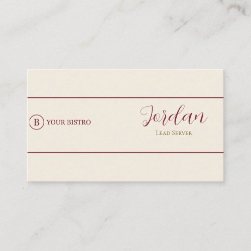 Restaurant Owner Chef Logo Business Card