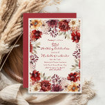 Burgundy Cream Watercolor Floral 21st Birthday Invitation<br><div class="desc">Celebrate the big 2-1 with this elegant 21st birthday invitation. The rich burgundy,  blush,  and ivory watercolor florals create a sophisticated look,  perfect for an autumn-inspired or upscale milestone celebration.</div>