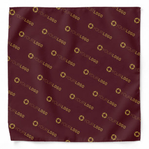 Burgundy Custom Logo business branded promotional Bandana