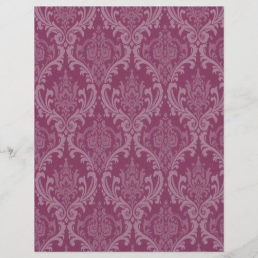 Burgundy Damask Letterhead (Front)
