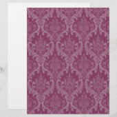 Burgundy Damask Letterhead (Front/Back)