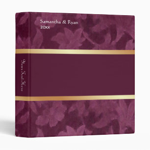 Burgundy Damask Planner 3 Ring Binder