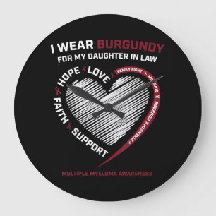 Burgundy Daughter In Law Multiple Myeloma Large Clock