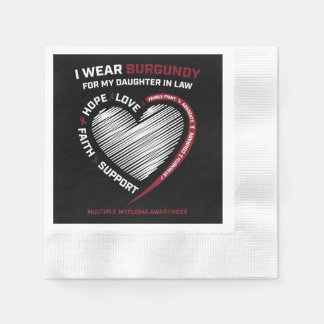 Burgundy Daughter In Law Multiple Myeloma Napkins