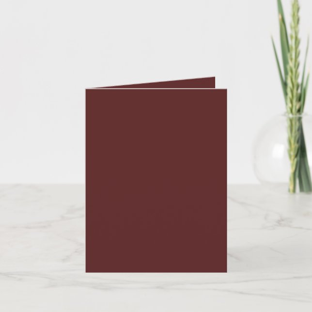 Burgundy Deep Red Custom Branded Letterpress Thank You Card (Front)