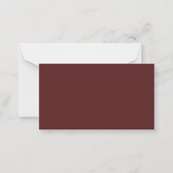 Burgundy Deep Red Custom Branded Note Card by invitationz at Zazzle