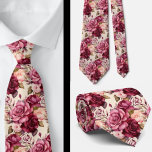 Burgundy Deep Red Roses Blush Mauve Neck Tie<br><div class="desc">This Burgundy Deep Red Mauve Roses Blush Pink with Greenery Watercolor Pattern Neck Tie is a perfect blend of elegance and artistry. Crafted with a stunning watercolor design, this tie features rich burgundy roses paired with lush greenery, creating a sophisticated and eye-catching pattern. The vibrant hues of deep red and...</div>