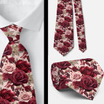 Burgundy Deep Red Roses Blush Mauve Neck Tie<br><div class="desc">This Burgundy Deep Red MAuve Roses Blush Pink with Greenery Watercolor Pattern Neck Tie is a perfect blend of elegance and artistry. Crafted with a stunning watercolor design, this tie features rich burgundy roses paired with lush greenery, creating a sophisticated and eye-catching pattern. The vibrant hues of deep red and...</div>