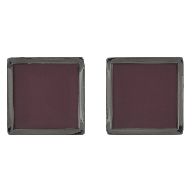 Burgundy Deep Wine Red Matte  Cufflinks (Front)