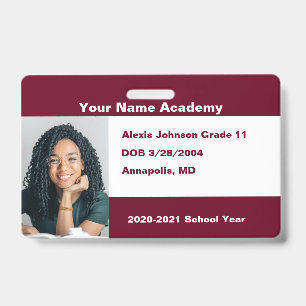 Burgundy Do It Yourself Custom Homeschool Badge