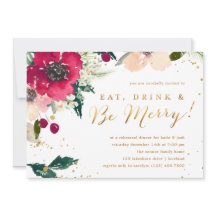 Burgundy "Eat Drink & Be Merry" Rehearsal Dinner