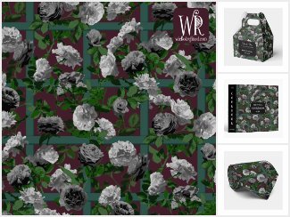 Burgundy Elegant Floral Roses  