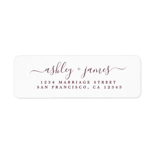 RETURN ADDRESS LABELS - CHIC INVITATION SUITES