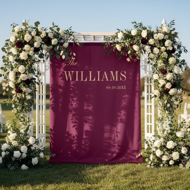 Burgundy elegant stylish wedding backdrop  (Creator Uploaded)