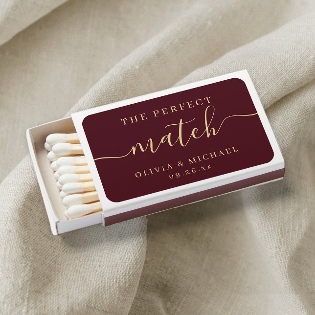 Burgundy elegant the perfect match wedding favors  (Burgundy elegant the perfect match wedding favors)